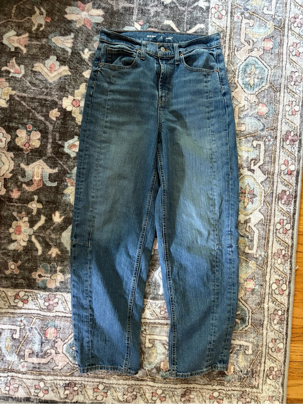 Old Navy High-Waisted Light Blue Barrel Jeans